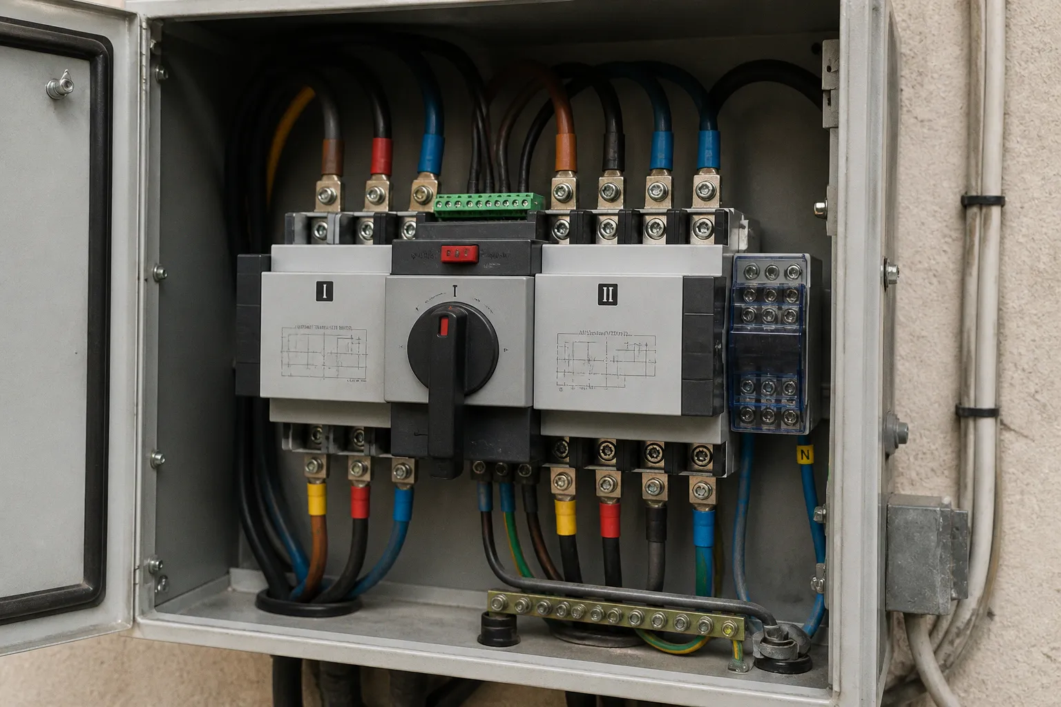 Conmutador de transferencia automática: fases de instalación